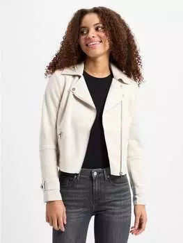 Кожаная куртка Zero , экрю