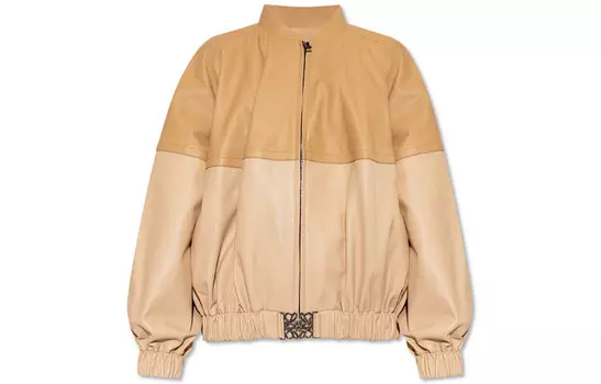 Кожаная куртка женская бежевая Loewe