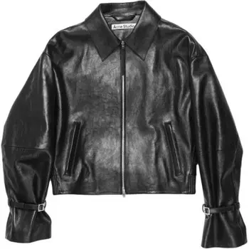 Кожаная куртка женская черный Acne Studios