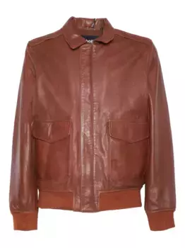 Кожаная летная куртка Schott, красный