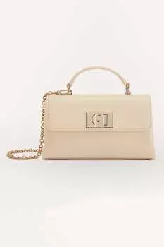 Кожаная маленькая сумка 1927 года Furla, бежевый