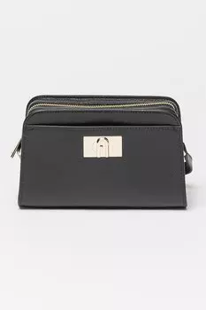 Кожаная маленькая сумка 1927 года Furla, черный