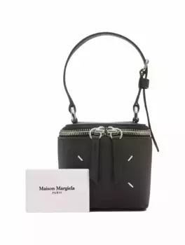 Кожаная микро-сумка Maison Margiela, черный