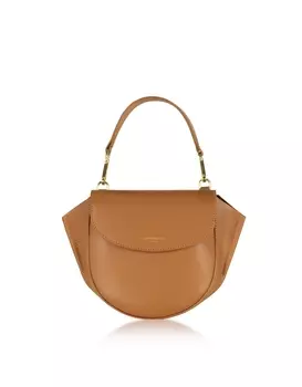 Кожаная мини-сумка Astora с ремнем на плечо Le Parmentier, карамель