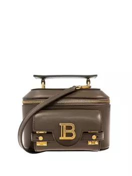 Кожаная мини-сумка Buzz Balmain, зеленый