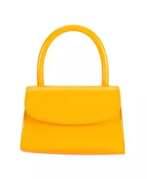 Кожаная мини сумка By Far, оранжевый