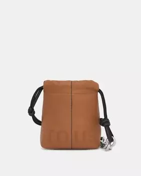 Кожаная мини-сумка через плечо Cloud Tous, коричневый