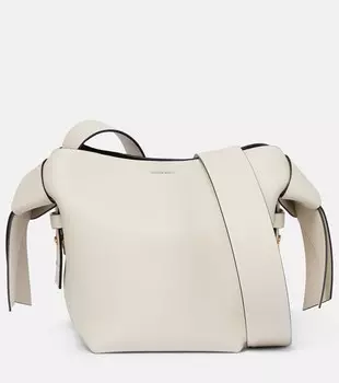 Кожаная мини-сумка через плечо Musubi Acne Studios, белый
