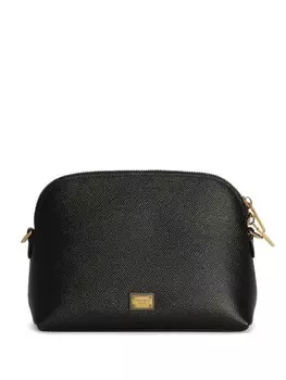 Кожаная мини-сумка Dolce & Gabbana, черный