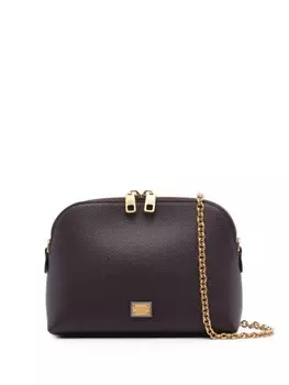 Кожаная мини-сумка Dolce & Gabbana, фиолетовый