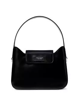 Кожаная мини-сумка-хобо Sam Icon Spazzolatto kate spade new york, черный