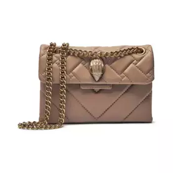 Кожаная мини-сумка на плечо Kensington Kurt Geiger, бежевый