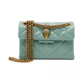 Кожаная мини-сумка на плечо Kensington Kurt Geiger, синий