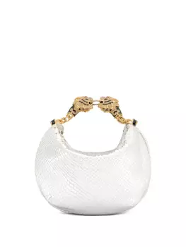 Кожаная мини-сумка Roberto Cavalli, серебряный