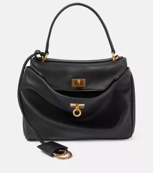 Кожаная мини-сумка Rodeo Balenciaga, черный