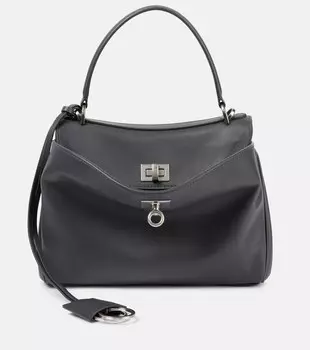 Кожаная мини-сумка Rodeo Balenciaga, серый