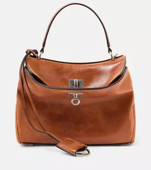 Кожаная мини-сумка Rodeo Balenciaga, Tan Cowboy
