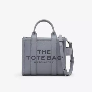 Кожаная мини-сумка-тоут Marc Jacobs, серый