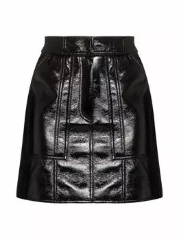 Кожаная мини юбка Lvir