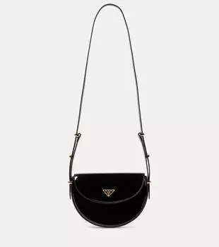 Кожаная наплечная сумка Arqu Prada, Nero/R