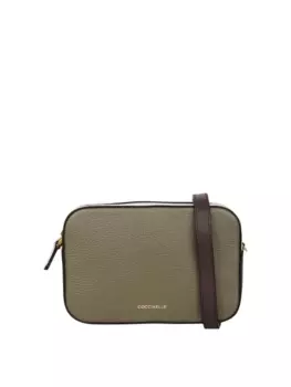 Кожаная наплечная сумка Cocinelle Tebe, зеленый