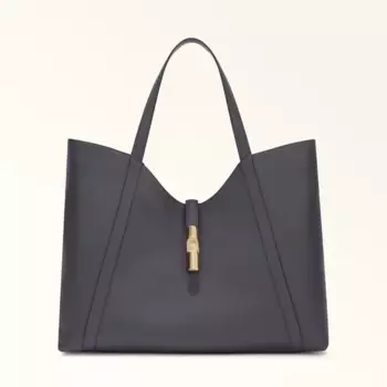 Кожаная наплечная сумка Furla Goccia, черный