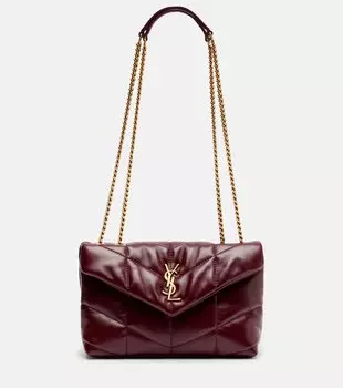 Кожаная наплечная сумка Puffer Toy Saint Laurent, Dark Ruby