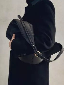 Кожаная объемная сумка-тоут Isla HUSH, черный