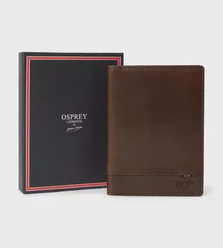 Кожаная обложка на паспорт «Лондон» OSPREY LONDON, коричневый