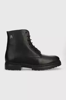 Кожаная обувь COMFORT CLEATED THERMO LTH BOOT Tommy Hilfiger, черный