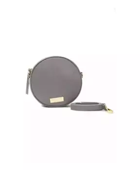Кожаная овальная сумка через плечо Pompei Donatella, серый