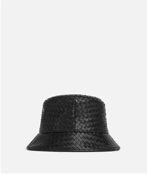 Кожаная панама Intrecciato Bottega Veneta, черный