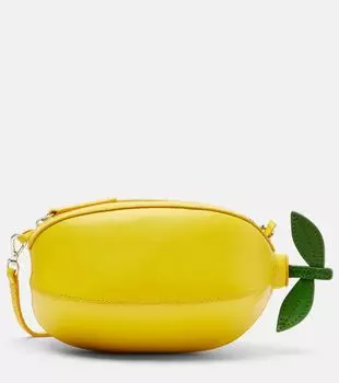 Кожаная плечевая сумка Limona Staud, Lemon