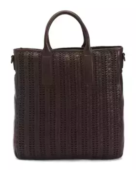 Кожаная плетеная сумка Ashwood, коричневый