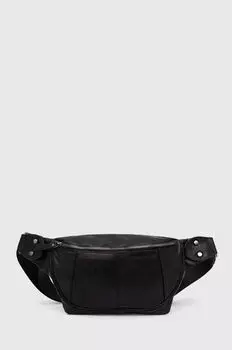 Кожаная поясная сумка Answear Lab, черный