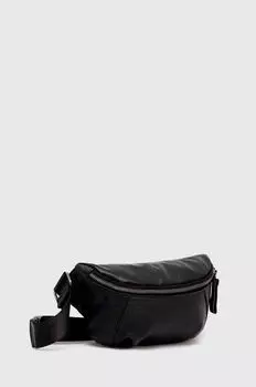 Кожаная поясная сумка Answear Lab, черный