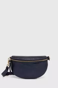 Кожаная поясная сумка Answear Lab, темно-синий