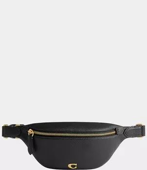 Кожаная поясная сумка COACH Essential, черный