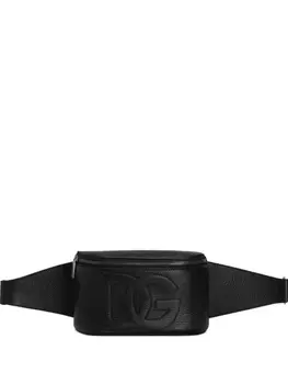Кожаная поясная сумка Dolce & Gabbana, черный