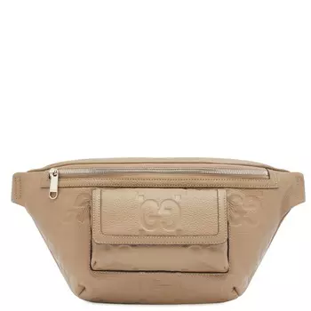 Кожаная поясная сумка Gucci с тиснением GG