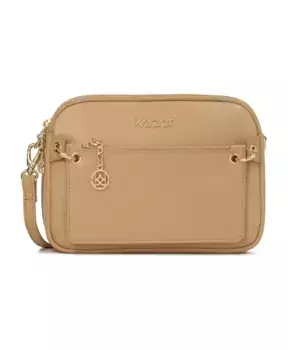 Кожаная поясная сумка Kazar, бежевый