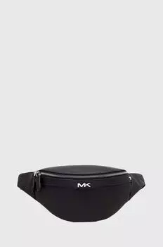 Кожаная поясная сумка Michael Kors, черный
