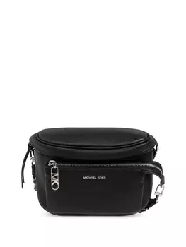 Кожаная поясная сумка Michael Michael Kors Slater с цепочкой и звеньями, черный
