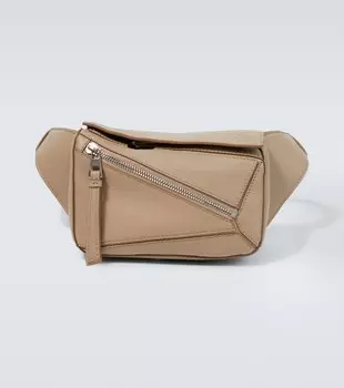 Кожаная поясная сумка Puzzle Mini Loewe, коричневый