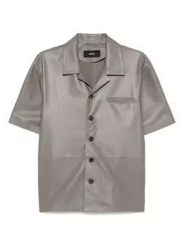 Кожаная рубашка Arma, серый
