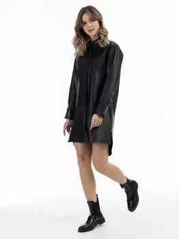 Кожаная рубашка Dreimaster, черный