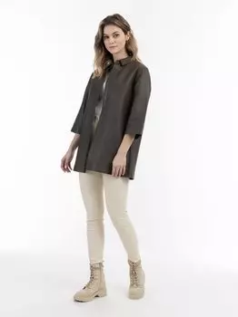 Кожаная рубашка Dreimaster, коричневый