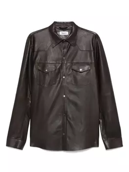 Кожаная рубашка ERALDO, коричневый