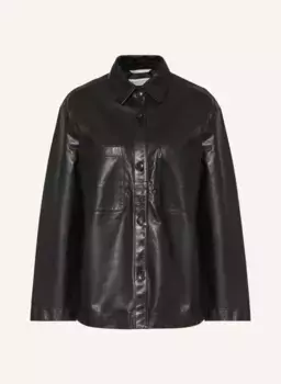 Кожаная рубашка Marc O'Polo, черный
