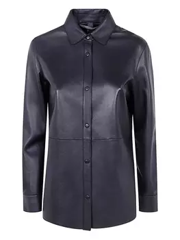 Кожаная рубашка The Jackie Leathers, синий